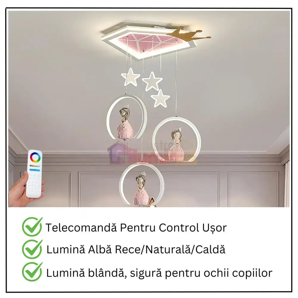 Lustra LED 170W Galaxy Princess Telecomanda 5302 lustreled.ro