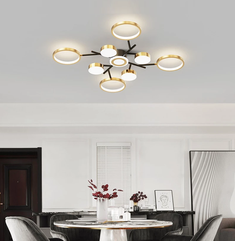 Lustra LED Nordic Style Echivalent 600W Telecomanda R9030-9