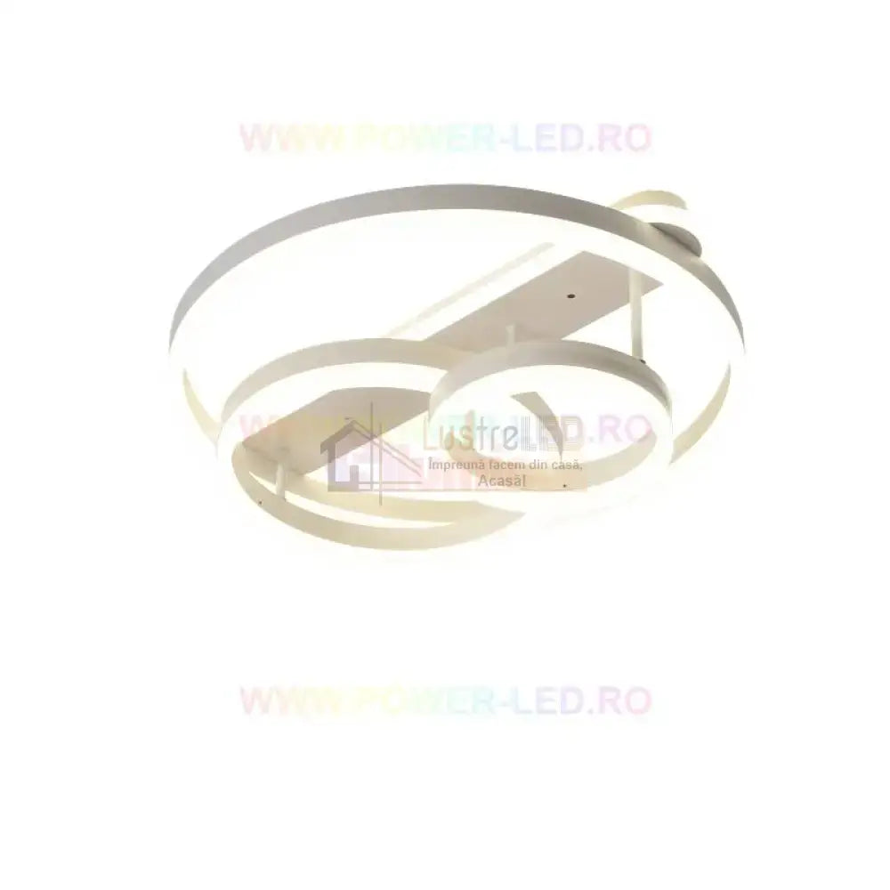 Lustra Led 174W Brunos Rings Alba Telecomanda Lighting Fixtures