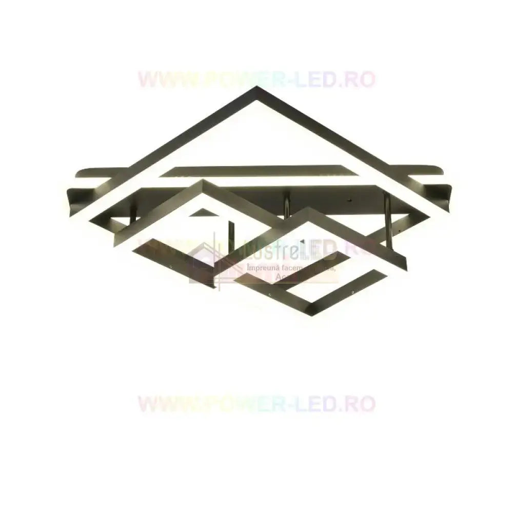 Lustra Led 182W Allis Squares Black Telecomanda Lighting Fixtures