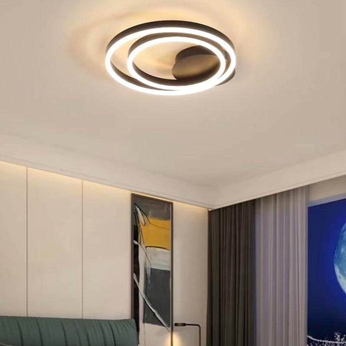 Lustra LED 160W BROWN 2 RINGS Telecomanda