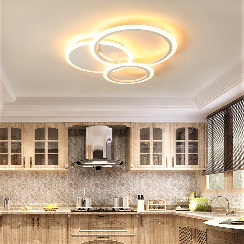 Lustra LED TWO CIRCLE Design Echivalent 400W Telecomanda