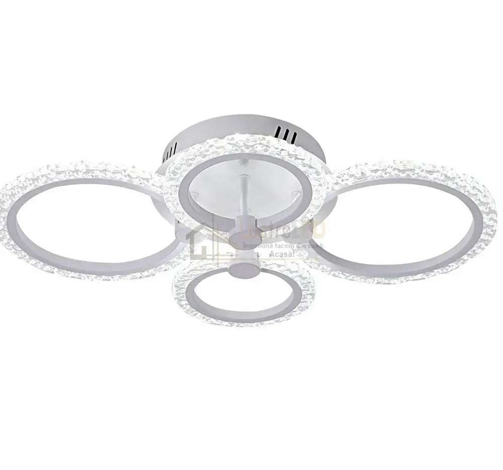 Lustra Led 88W 2 + 2 Circle Design Bubble Telecomanda Lighting