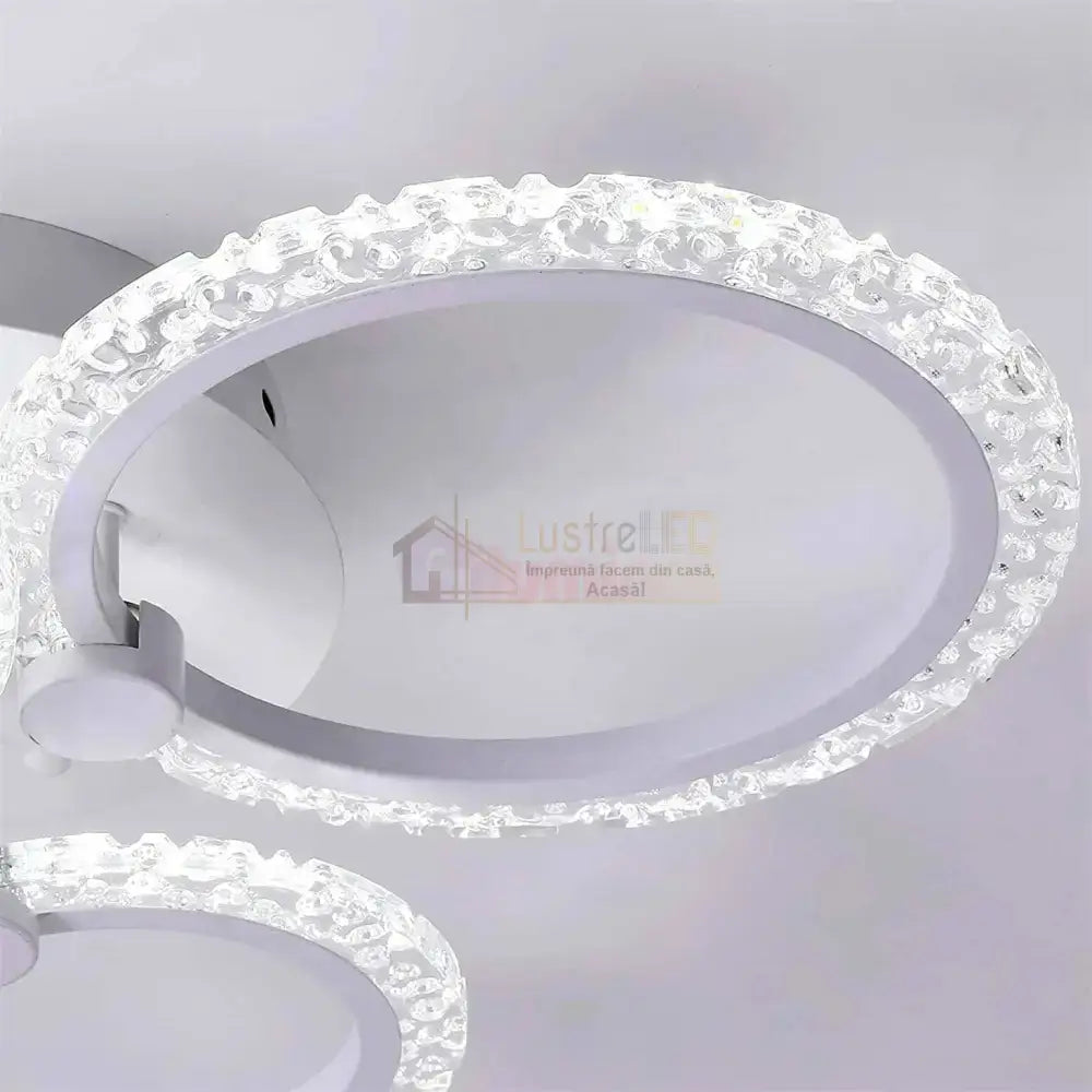Lustra Led 88W 2 + 2 Circle Design Bubble Telecomanda Lighting