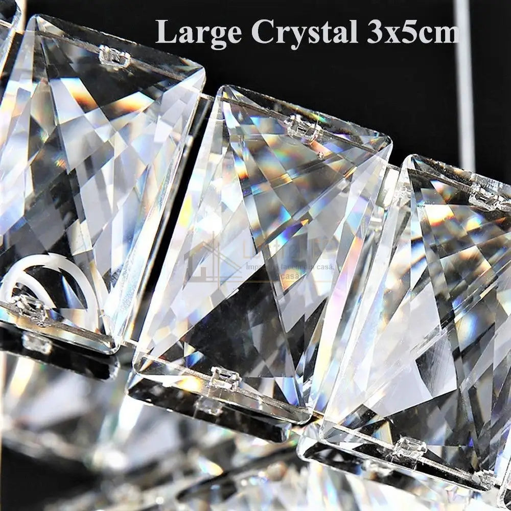 Lustra Led 200W Cristal 3 Segmente Xxl ⌀80/60/40Cm Chandeliers Crystal