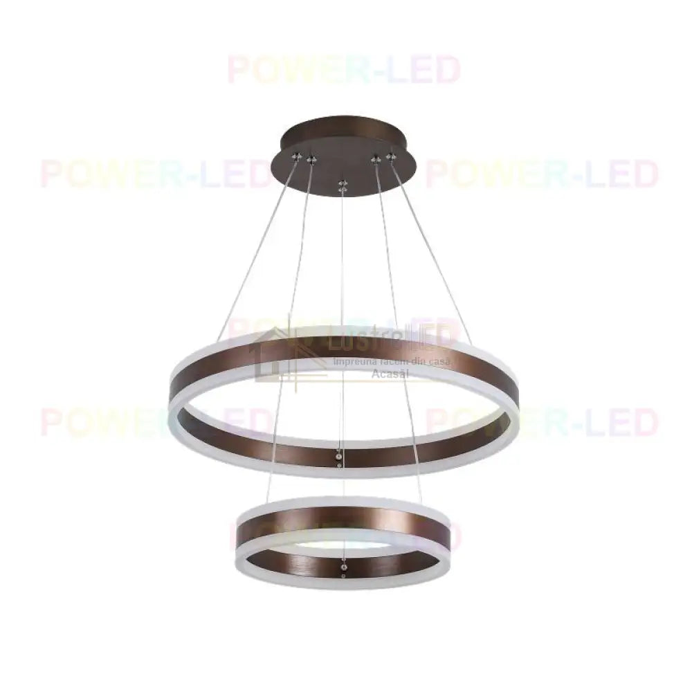 Lustra Led 204W King Wenge 2 Segmente Telecomanda Lighting Fixtures