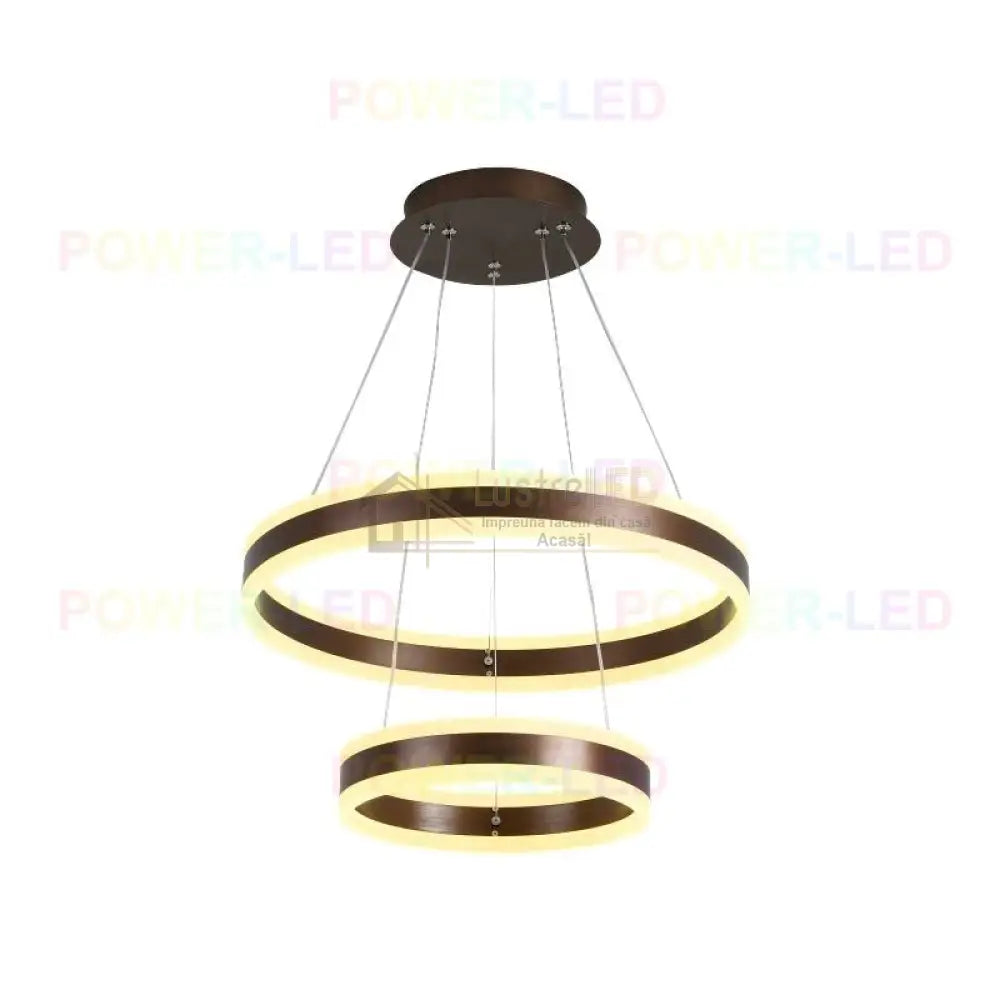 Lustra Led 204W King Wenge 2 Segmente Telecomanda Lighting Fixtures