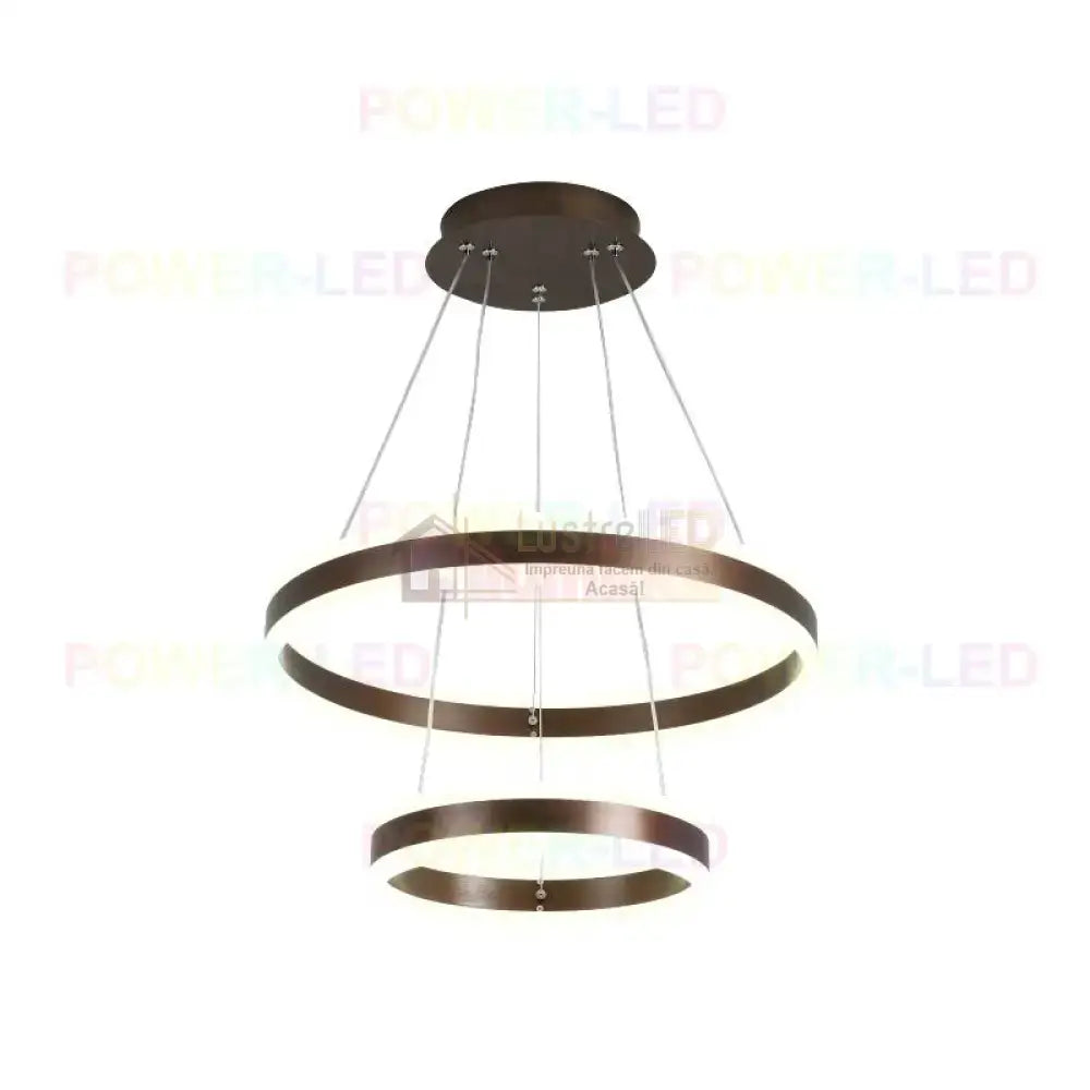 Lustra Led 204W King Wenge 2 Segmente Telecomanda Lighting Fixtures