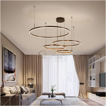 Lustra Led 204W Wonderland Brown 4 Segmente Mobile Telecomanda Chandeliers