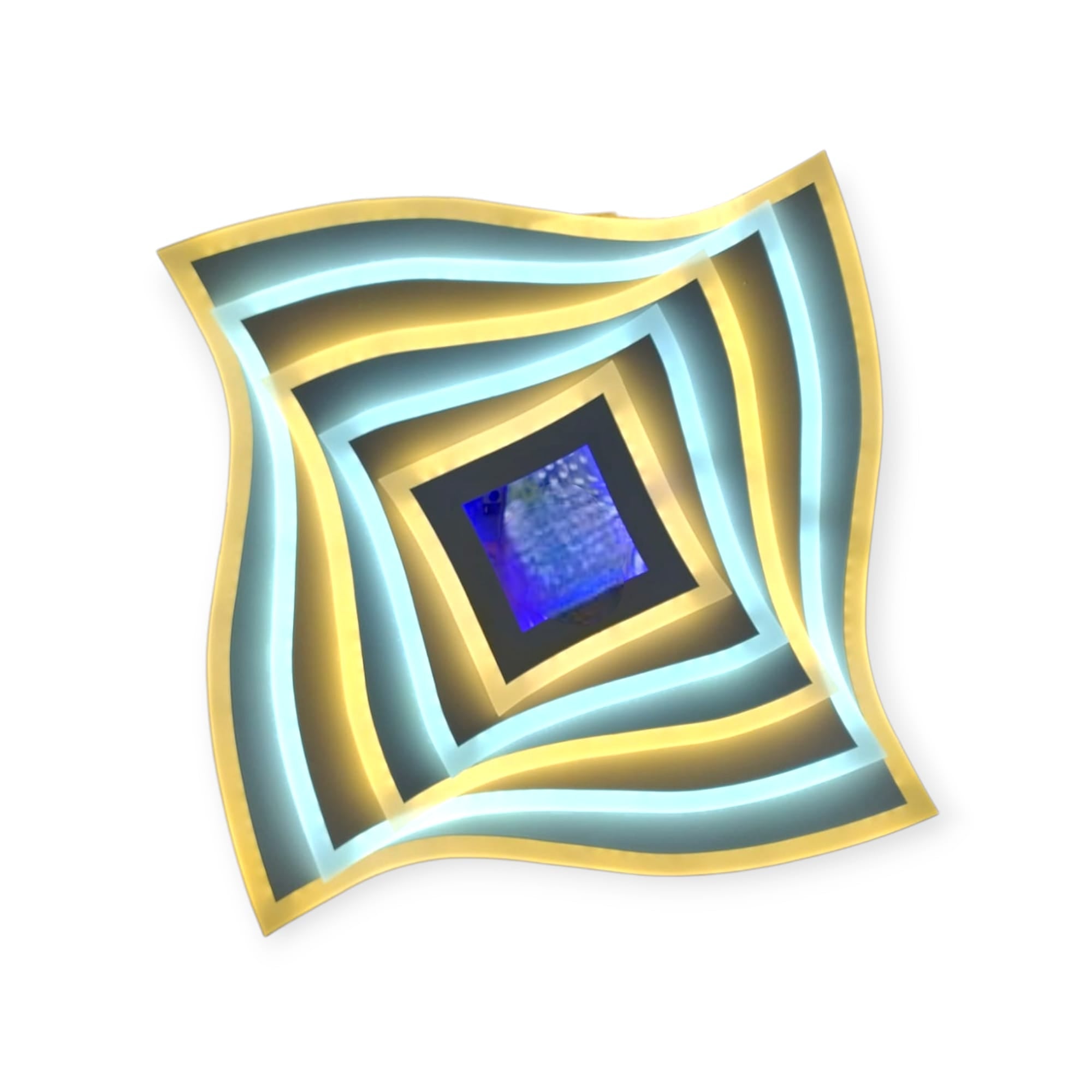 Lustra LED 206W Cross MIRROR 3D RGB Echivalent 600W