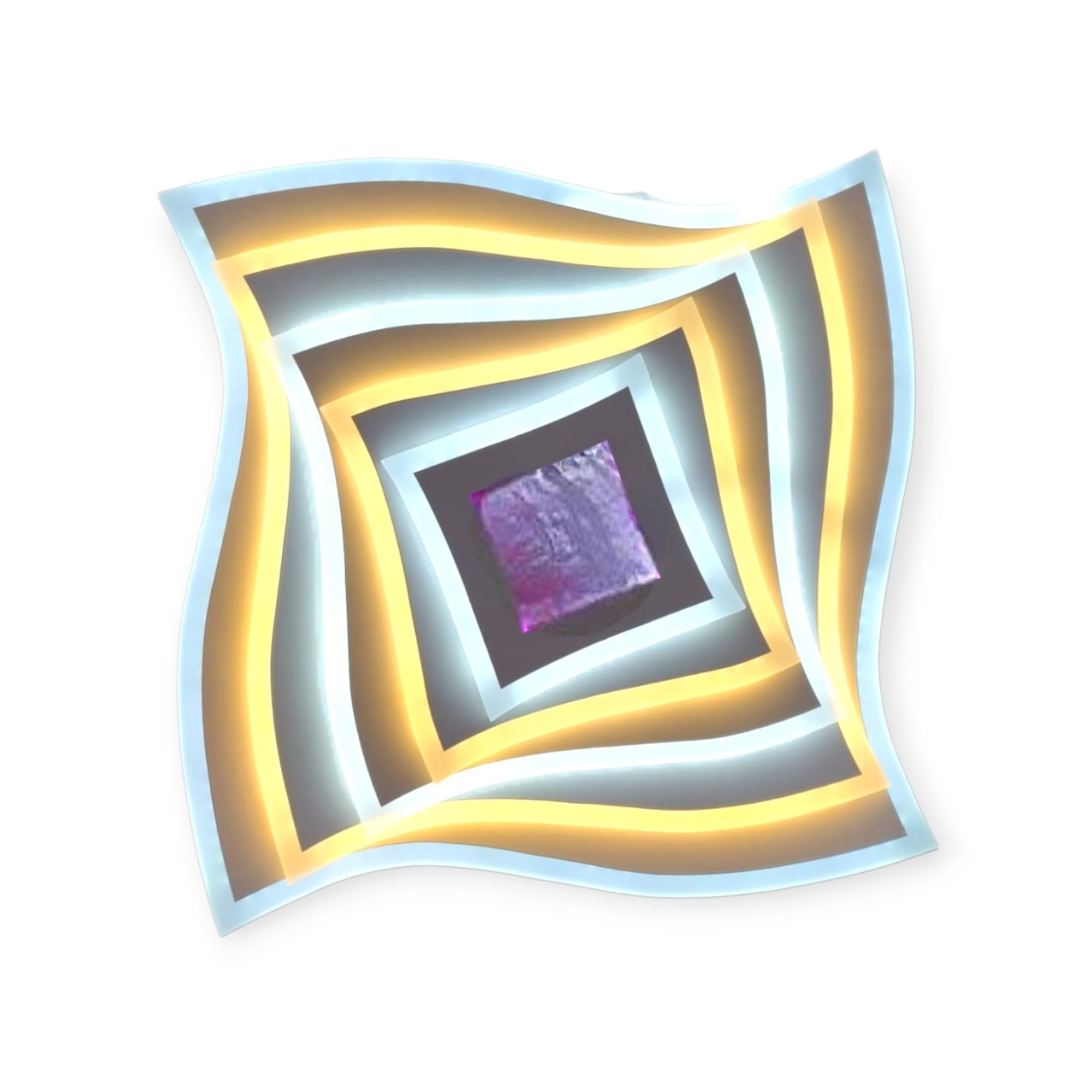 Lustra LED 206W Cross MIRROR 3D RGB Echivalent 600W