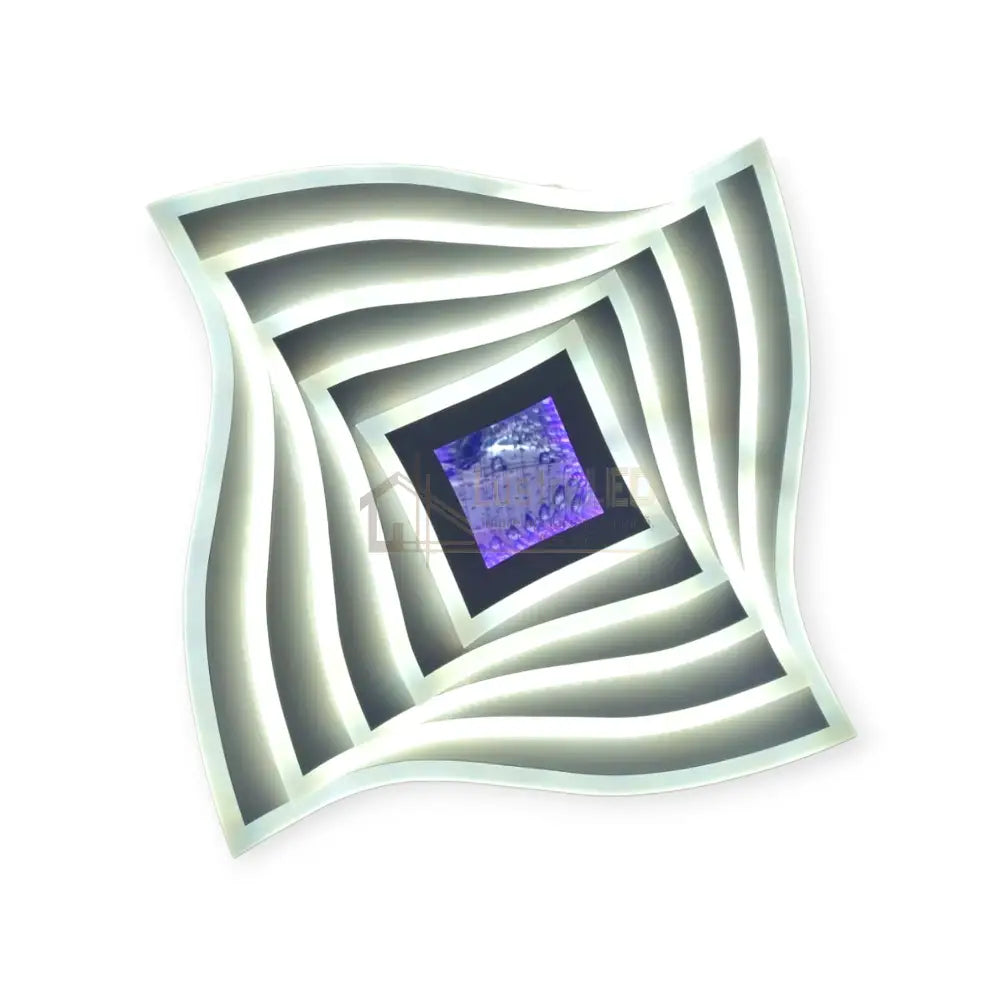 Lustra Led 206W Cross Mirror 3D Rgb Echivalent 600W Lighting Fixtures