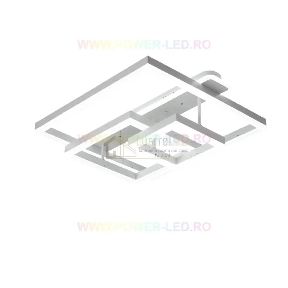 Lustra Led 214W Brunos Squares Alba Telecomanda Lighting Fixtures