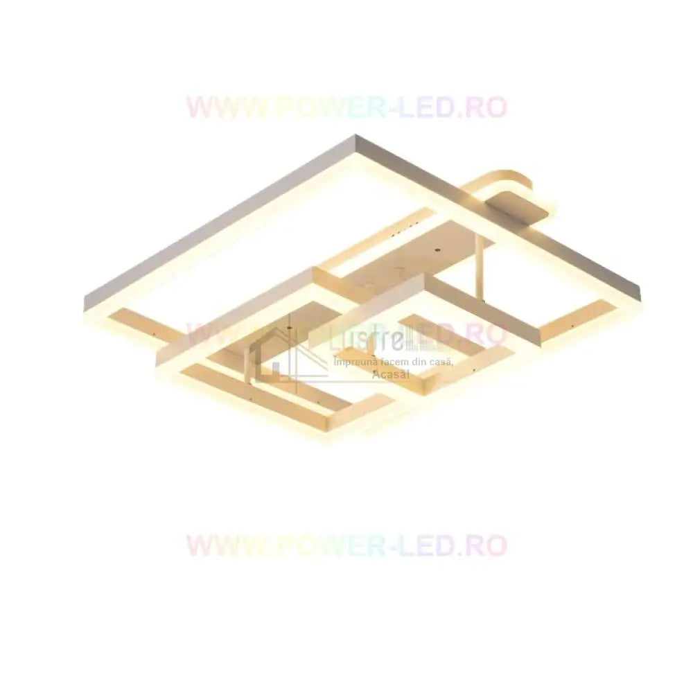 Lustra Led 214W Brunos Squares Alba Telecomanda Lighting Fixtures