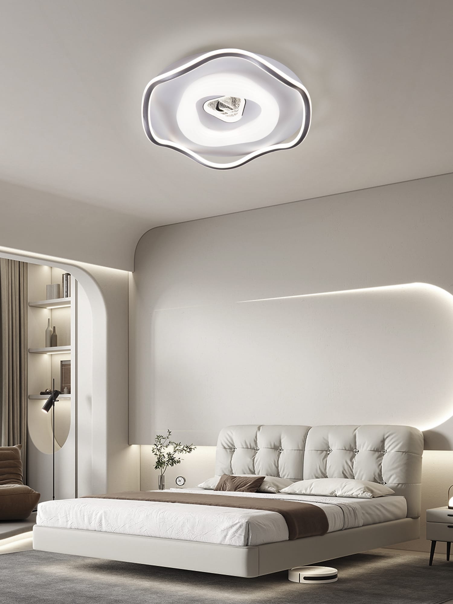 Lustra LED Splash Triangle 240W Echivalent 800W Smart Cu Telecomanda