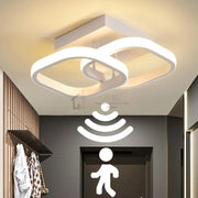 Lustra Led 26W Double Square Cu Senzor Miscare Echivalent 150W Lighting Fixtures