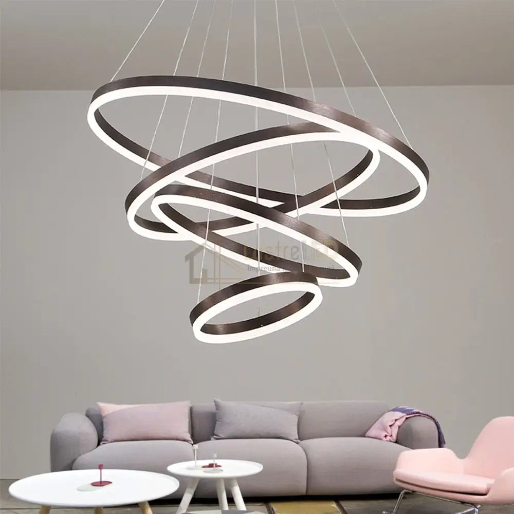 Lustra Led 288W Wonderland Brown 4 Segmente Echivalent 1000W Chandeliers