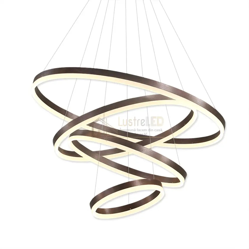 Lustra Led 288W Wonderland Brown 4 Segmente Echivalent 1000W Chandeliers