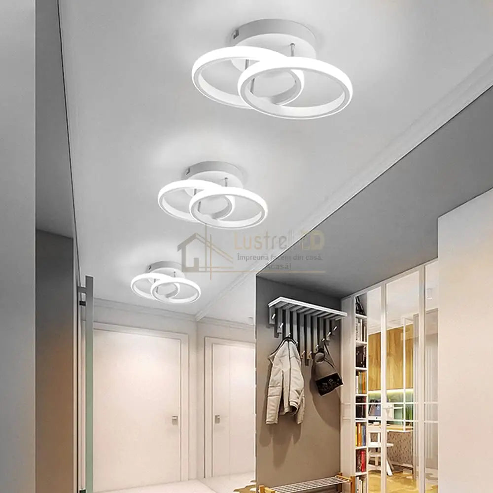 Lustra Led 28W Two Circle Echivalent 200W Lighting Fixtures