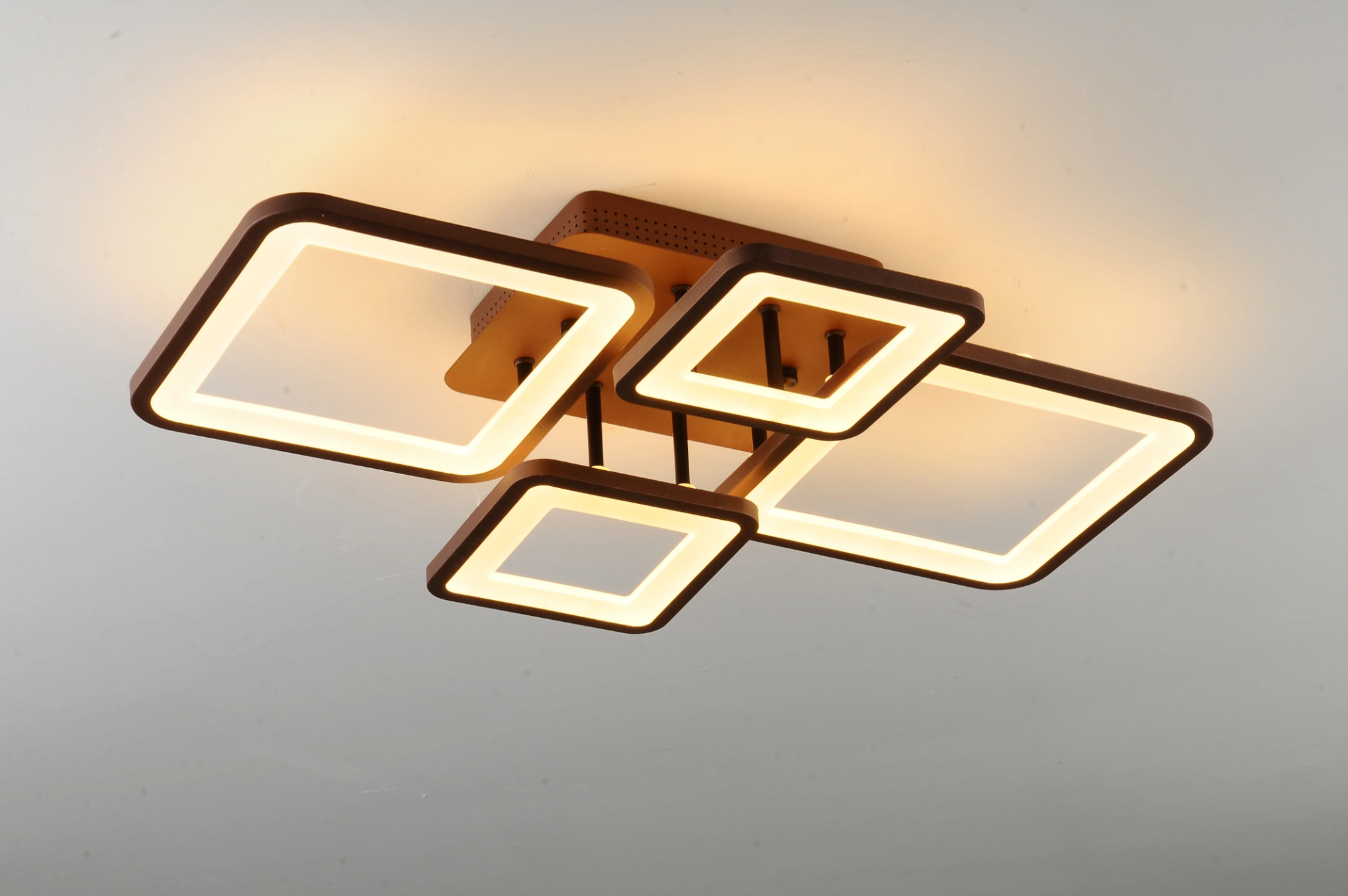 Lustra LED 2+2 SQUARE BROWN Telecomanda Echivalent 500W