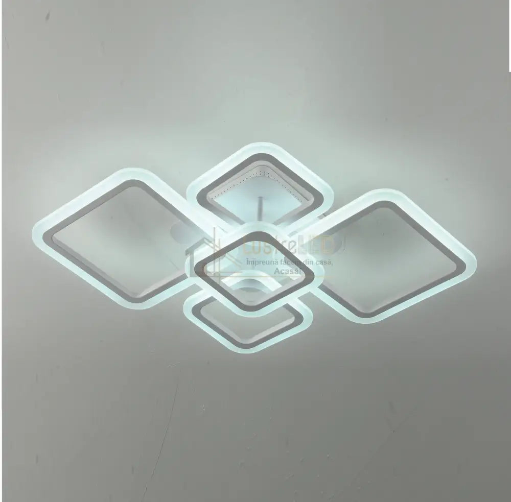 Lustra Led 3 + 2 Diamond Maxi Echivalent 500W Telecomanda Lighting Fixtures