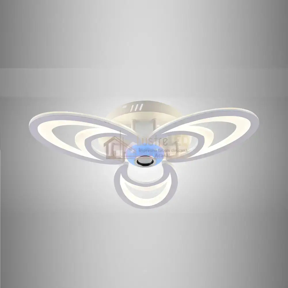 Lustra Led 84W 3 Petale Cu Telecomanda Si Boxa Mp3 Echivalent 300W Lighting Fixtures