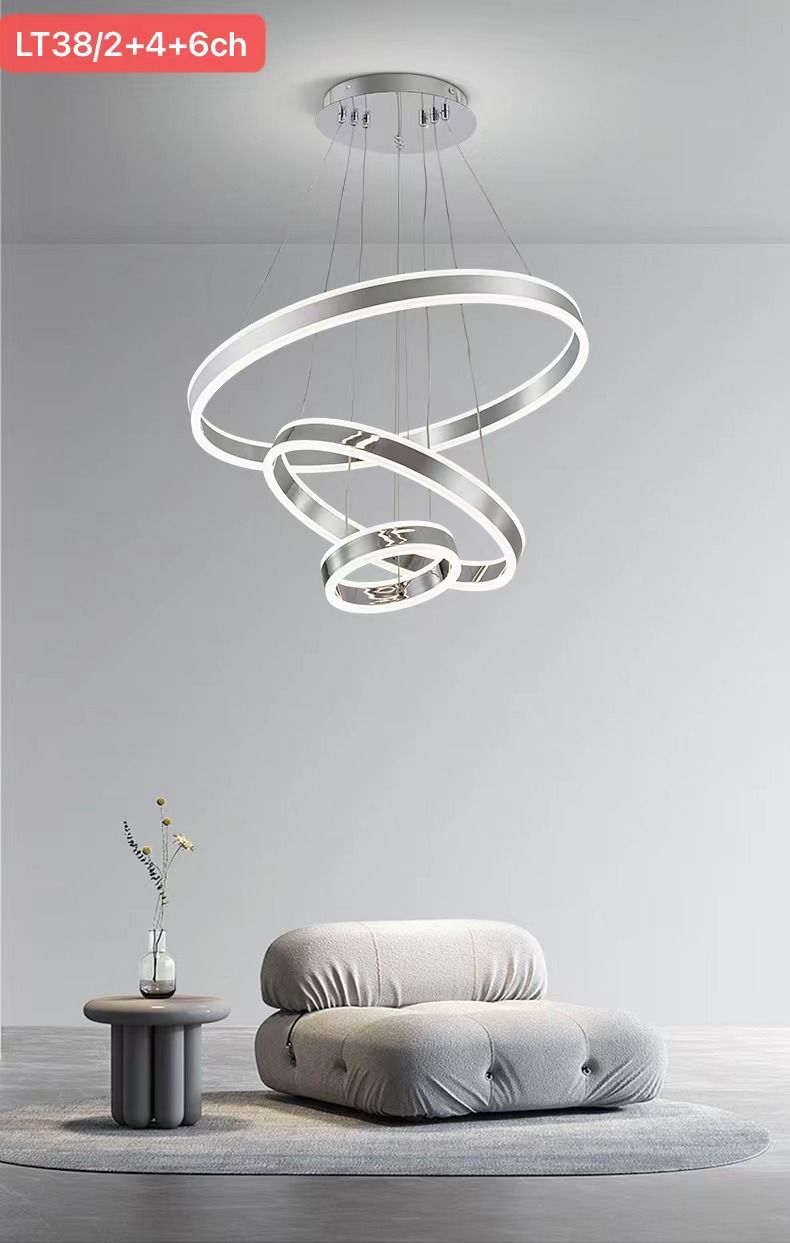 Lustra LED 276W KING Chrome 3 Segmente Echivalent 800W