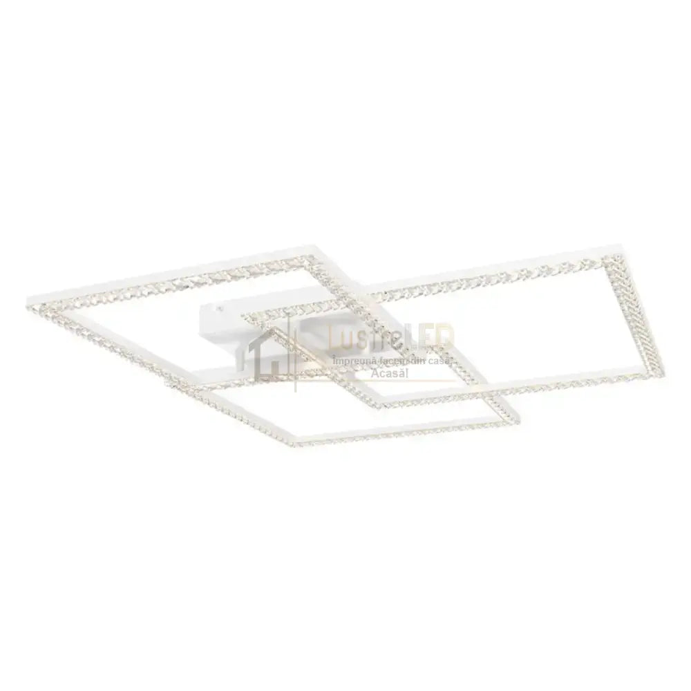 Lustra LED Aplicata Cristal White 80W 3IN1 lustreled.ro