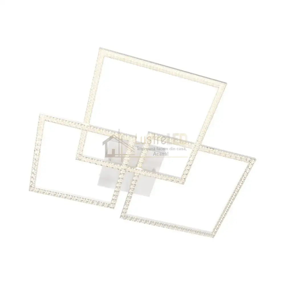 Lustra LED Aplicata Cristal White 80W 3IN1 lustreled.ro