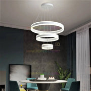 Lustra Led 308W King Alb 3 Segmente Telecomanda Chandeliers