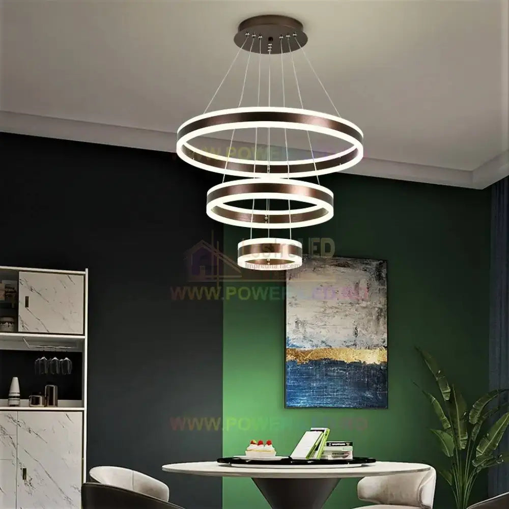 Lustra Led 308W King Wenge 3 Segmente Telecomanda Lighting Fixtures