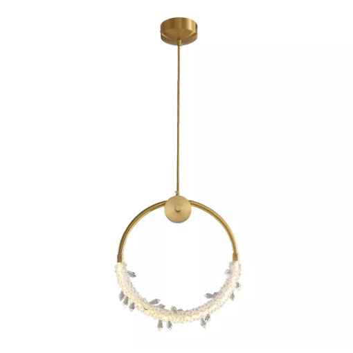 Pendul LED Luxury Gold Cristal Echivalent 150W