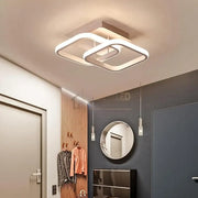 Lustra Led 32W Double Square Alb Echivalent 200W Lighting Fixtures