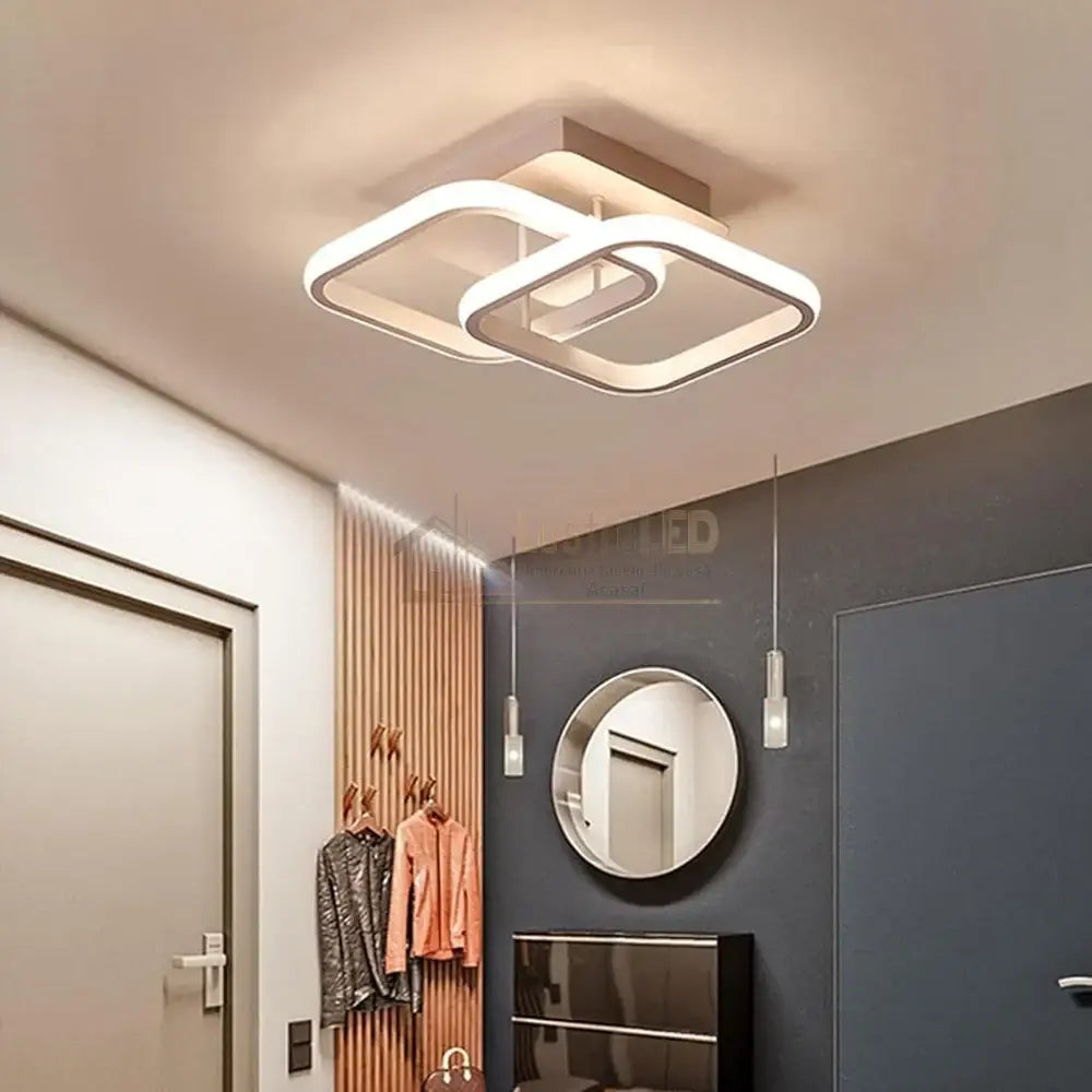 Lustra Led 32W Two Square Echivalent 200W Lighting Fixtures
