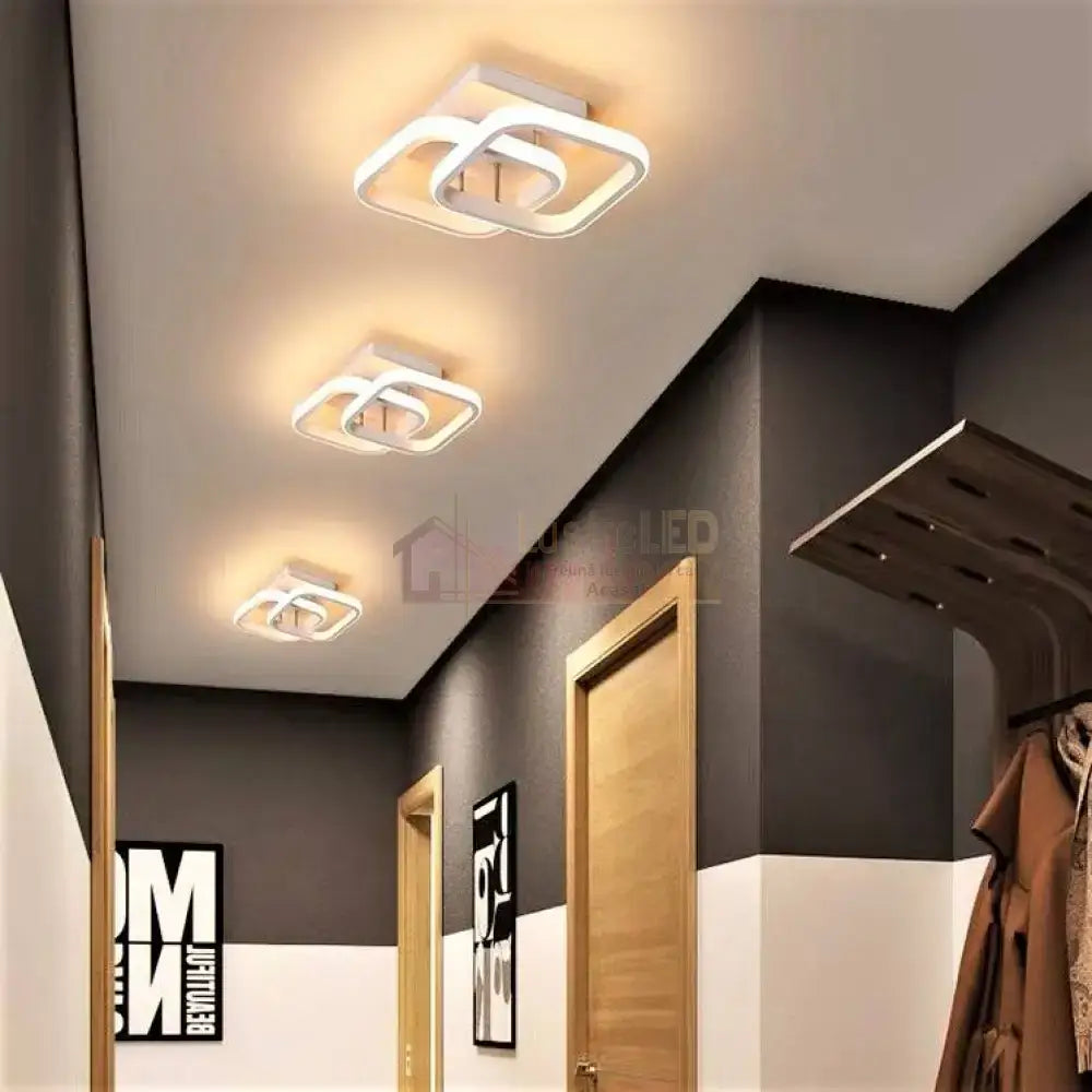 Lustra Led 32W Two Square Echivalent 200W Lighting Fixtures