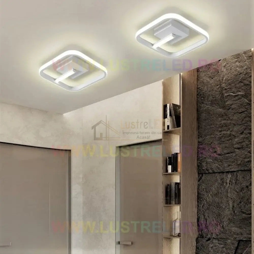 Lustra Led 36W Venus Square Alb Echivalent 150W Lighting Fixtures