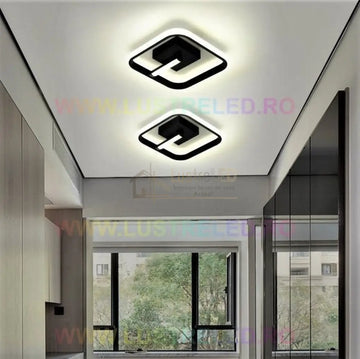 Lustra Led 36W Venus Square Black Echivalent 150W