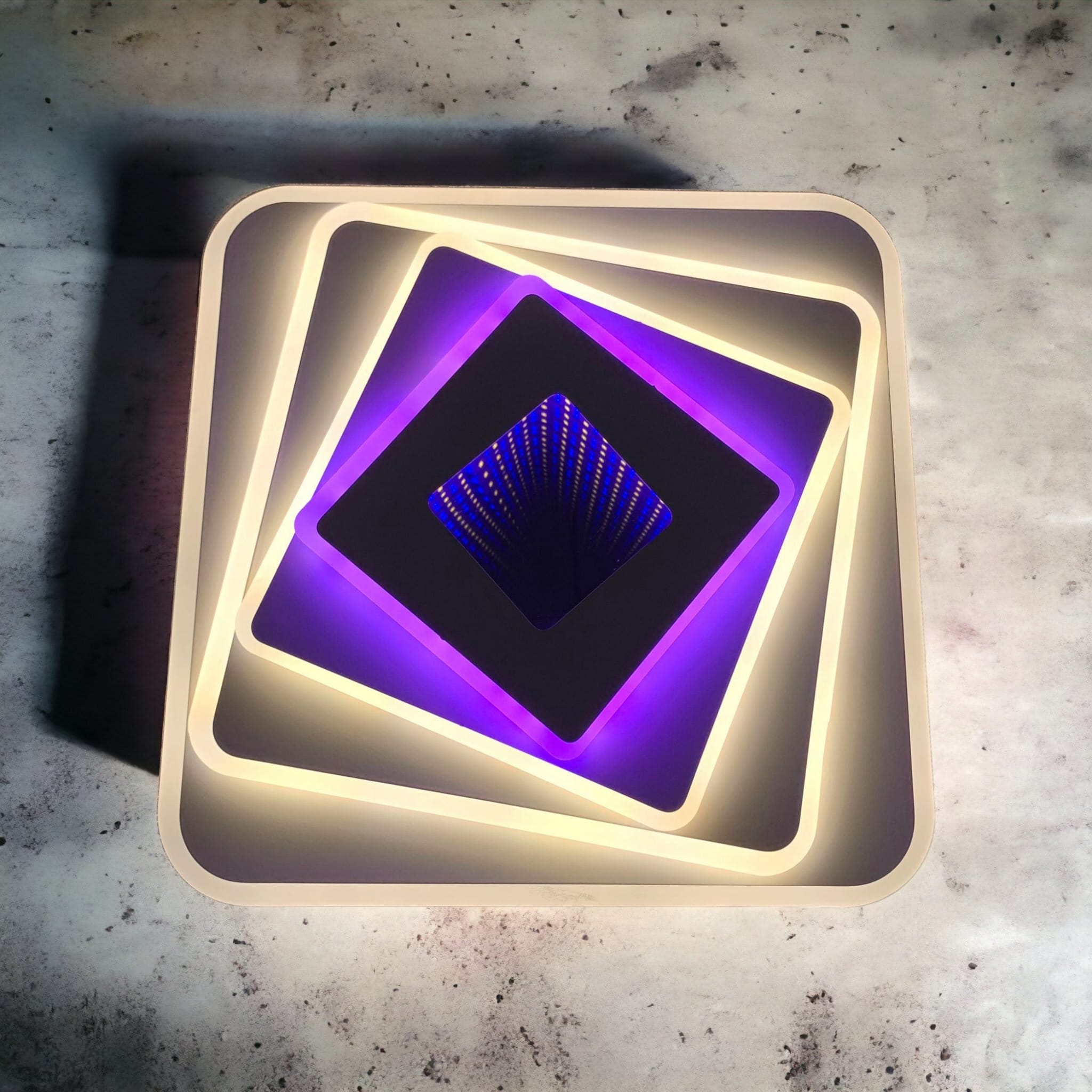 Lustra LED 30CM 3D RGB Square Echivalent 300W AL9530 – Lustreled