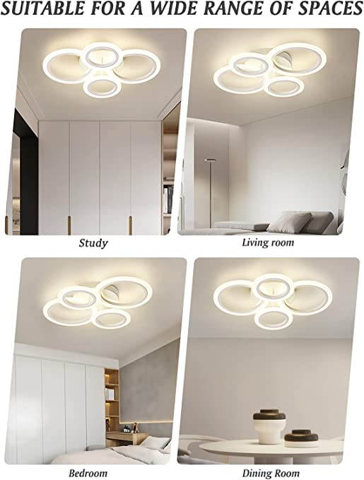 Lustra LED 2+2 CIRCLE Design Alb Echivalent 400W RESIGILATA R3