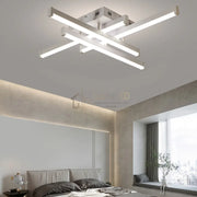 Lustra LED 4 LINES Design Alb Echivalent 400W Telecomanda ALBA / 65CM / MINIMALIST DESIGN Lighting Fixtures