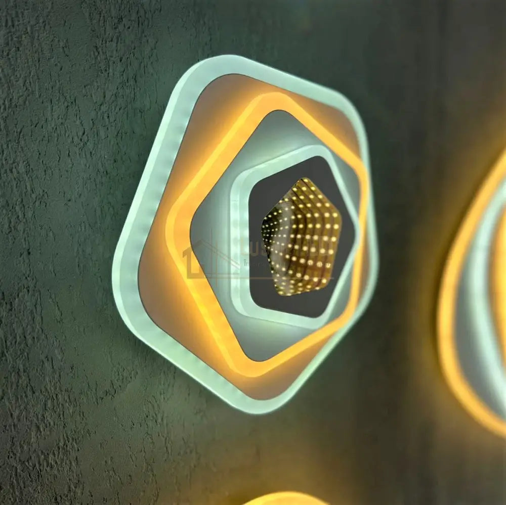 Lustra Led 40W Galaxy 3D Pentagon Echivalent 200W Lighting Fixtures
