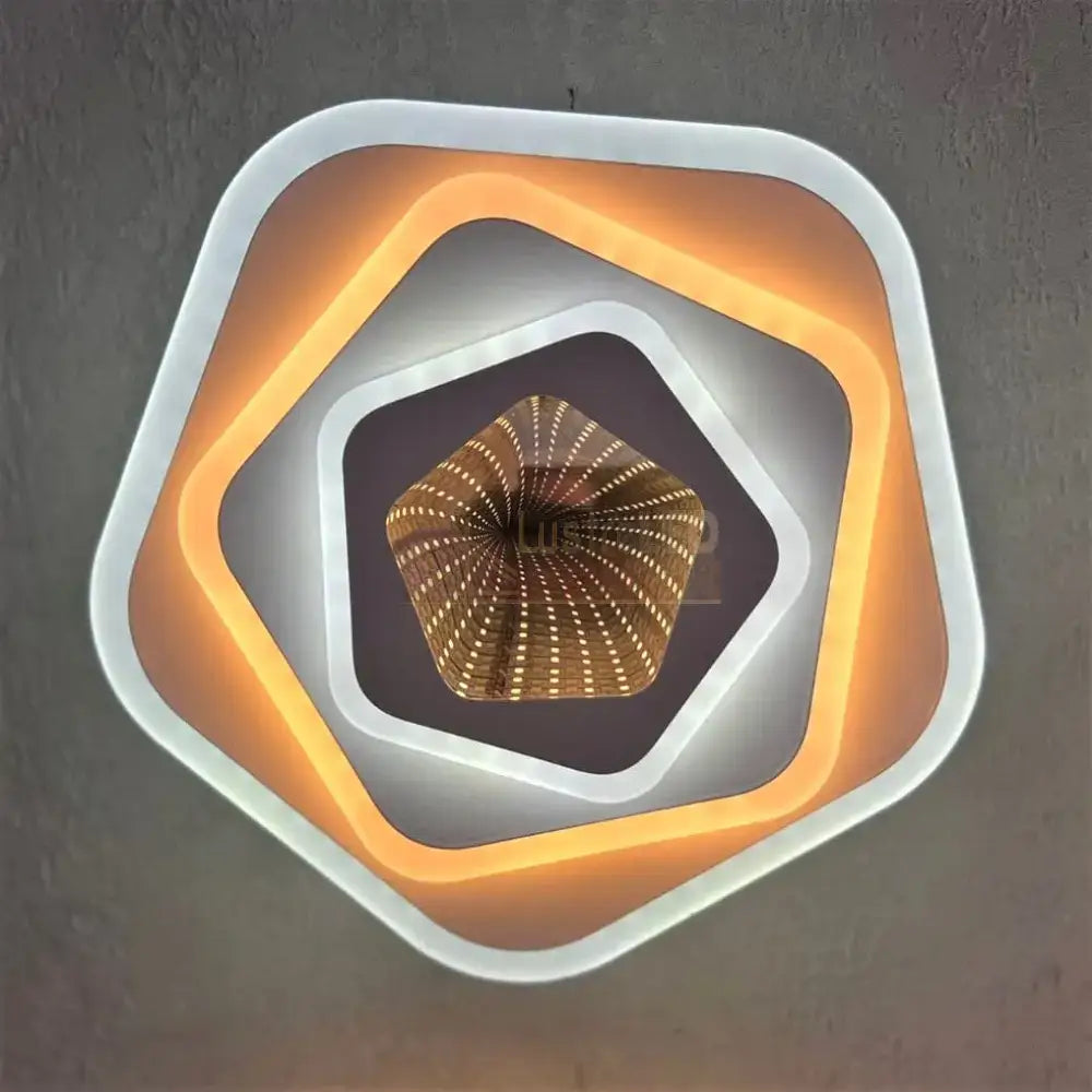 Lustra Led 40W Galaxy 3D Pentagon Echivalent 200W Lighting Fixtures