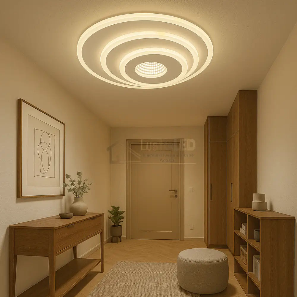 Lustra LED 40W GALAXY 3D ROUND Echivalent 200W ALBA / 3D OGLINDA / 24CM Lighting Fixtures