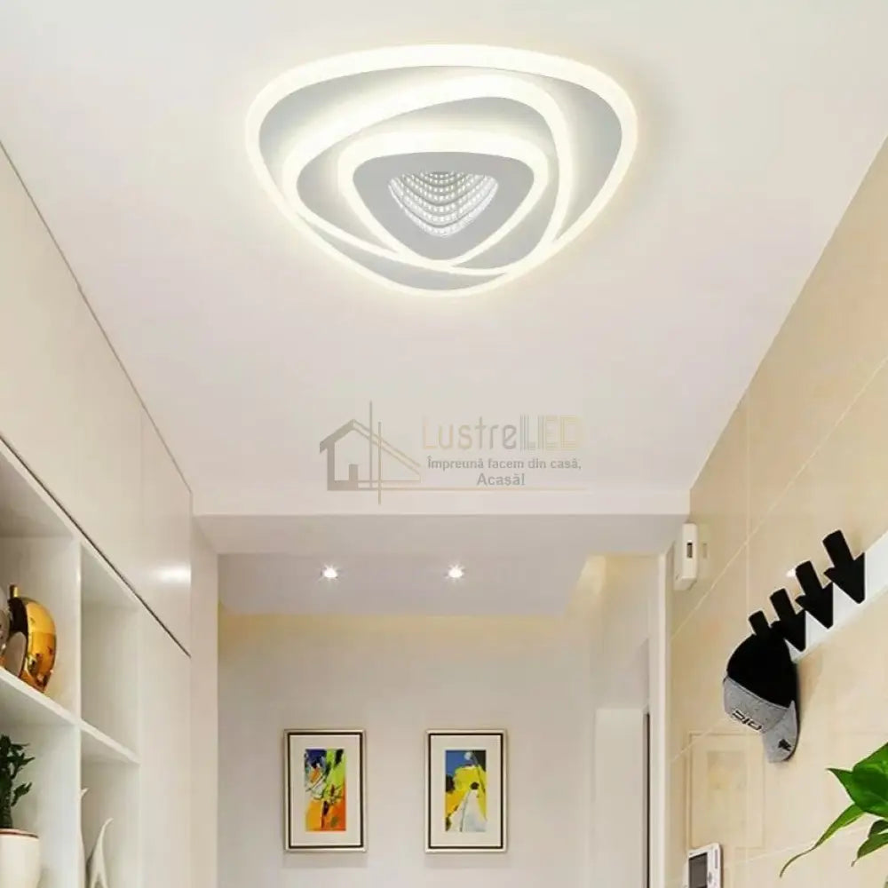 Lustra LED 40W GALAXY 3D TRIANGLE Echivalent 200W ALBA / 3D OGLINDA / 24CM Lighting Fixtures