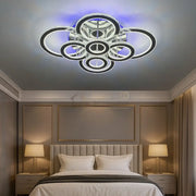 Lustra LED 434W 4 + 4 CIRCLE Cristal Super Gigant RGB Echivalent 1200W CHROME / CRISTAL Chandeliers Crystal