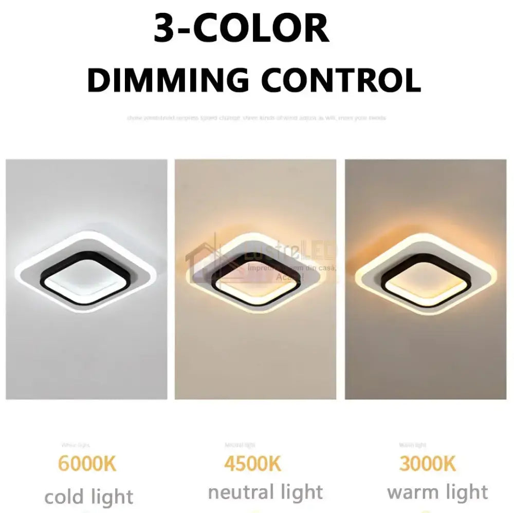 Lustra Led 44W Loki Square Echivalent 200W Lighting Fixtures