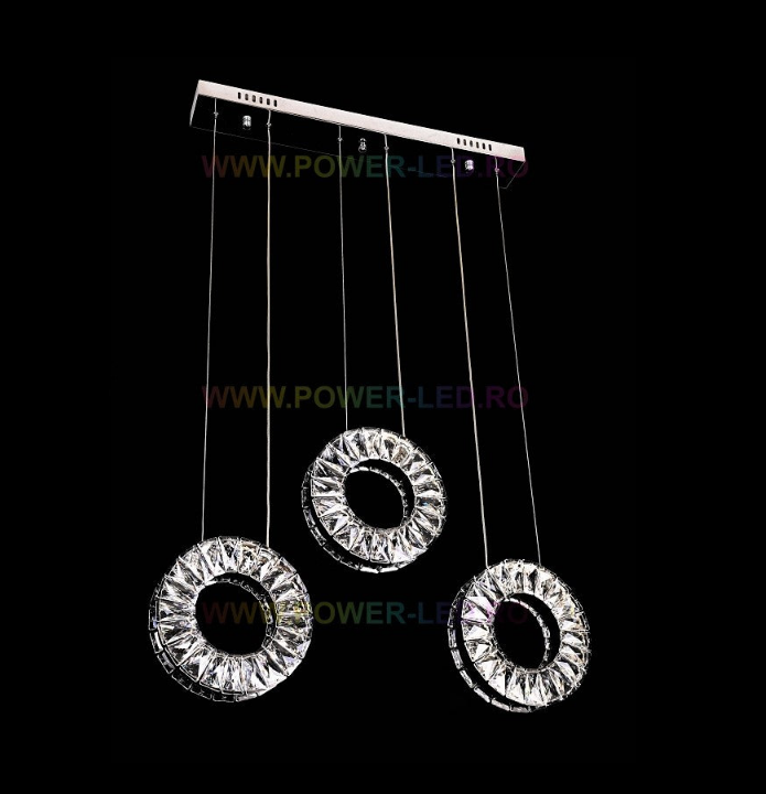 Lustra LED 48W INFESTO Cristal Liniar Telecomanda