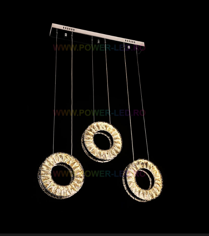 Lustra LED 48W INFESTO Cristal Liniar Telecomanda