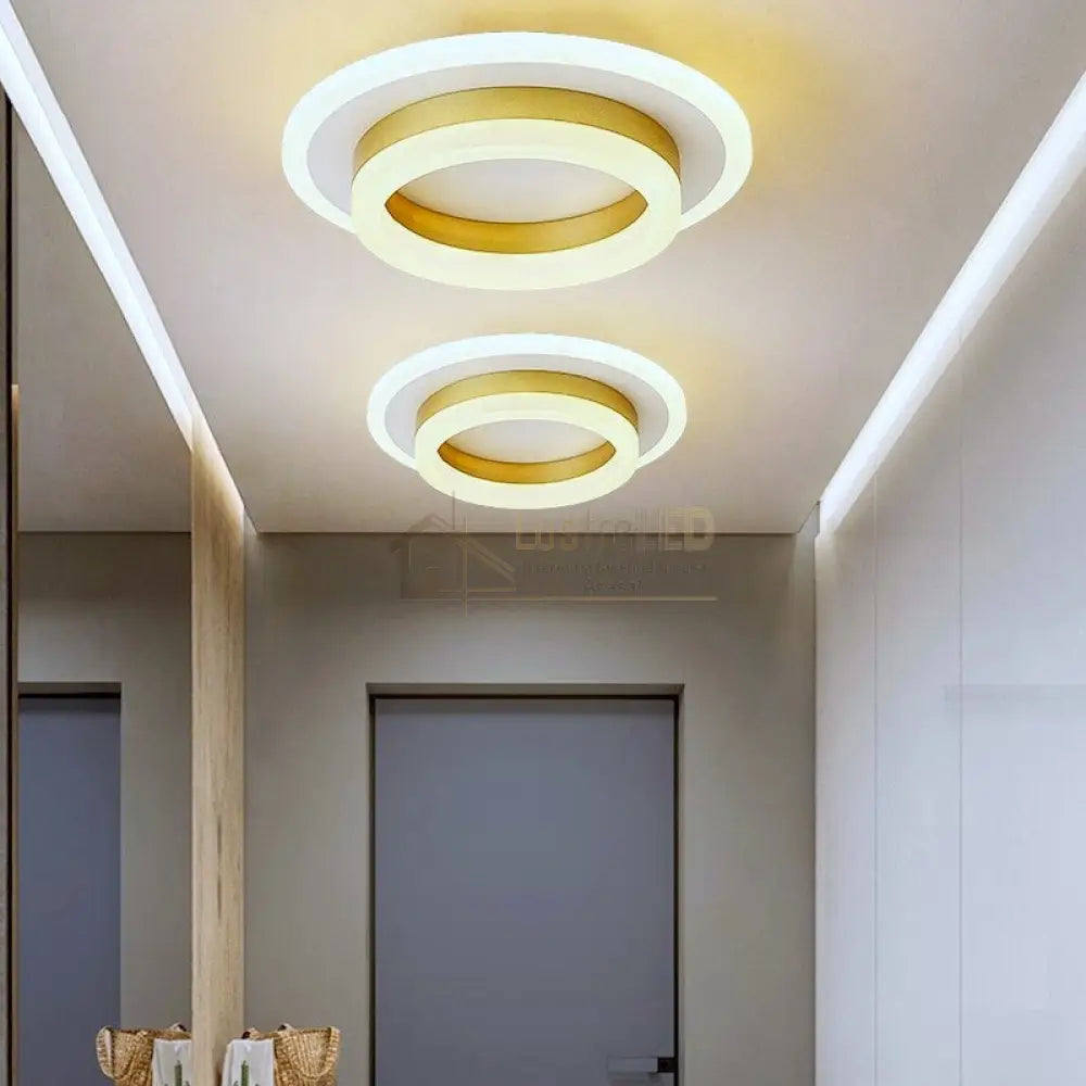 Lustra Led 50W Ring Gold Echivalent 200W Lighting Fixtures