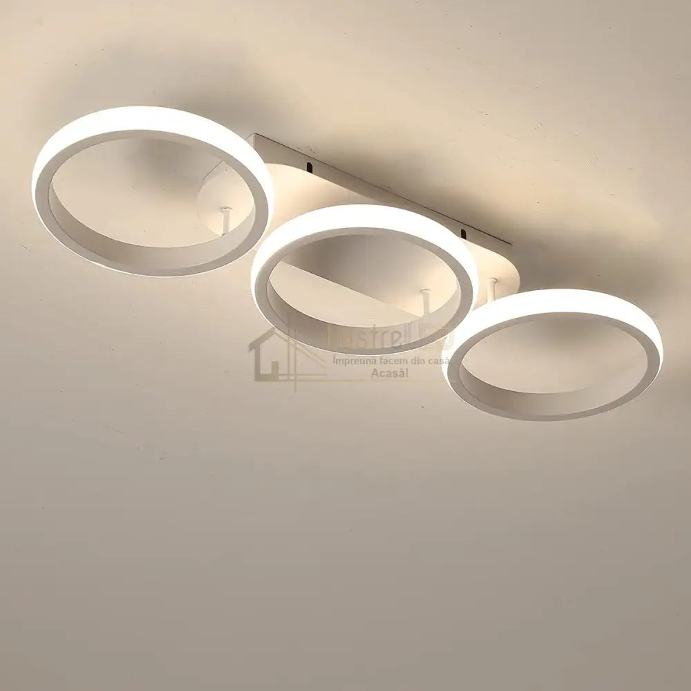 Lustra Led 54W Enzo Circle Alb Echivalent 300W Lighting Fixtures